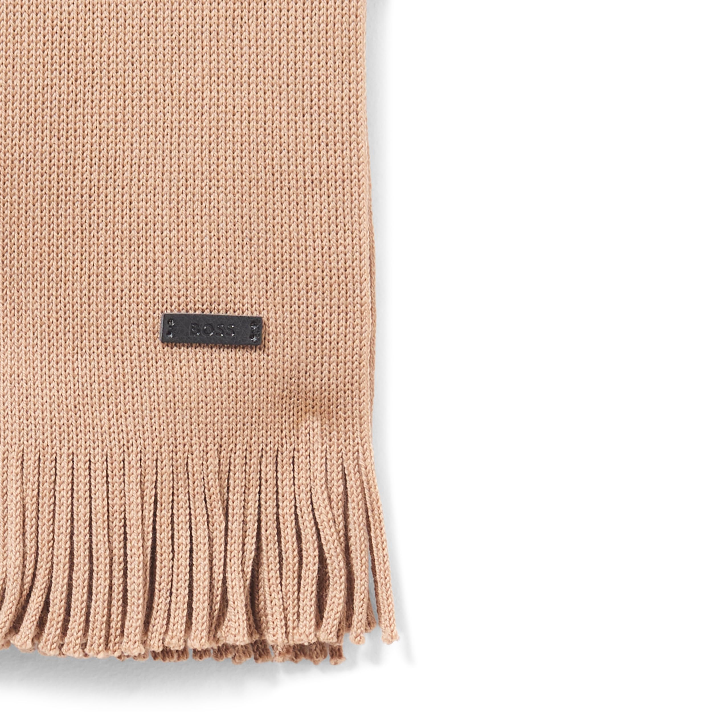 BOSS Wool Textured Small Logo Scarf Bufanda Hombre