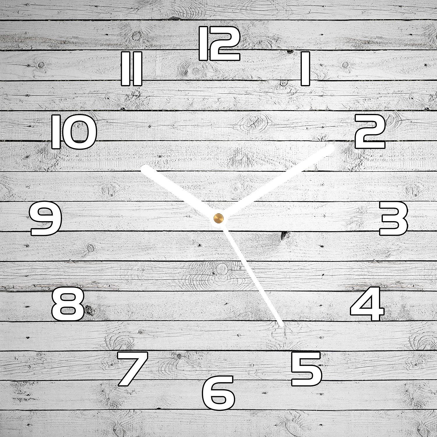 Horloge en verre cuisine et salon design bois moderne Coloray 30 cm