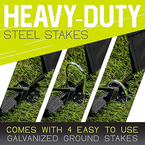 Miniatura 6 de Franklin Sports Blackhawk Portería de fútbol para patio trasero  Redes de fútbol portátiles desplegables  Jóvenes + Adultos Plegables para