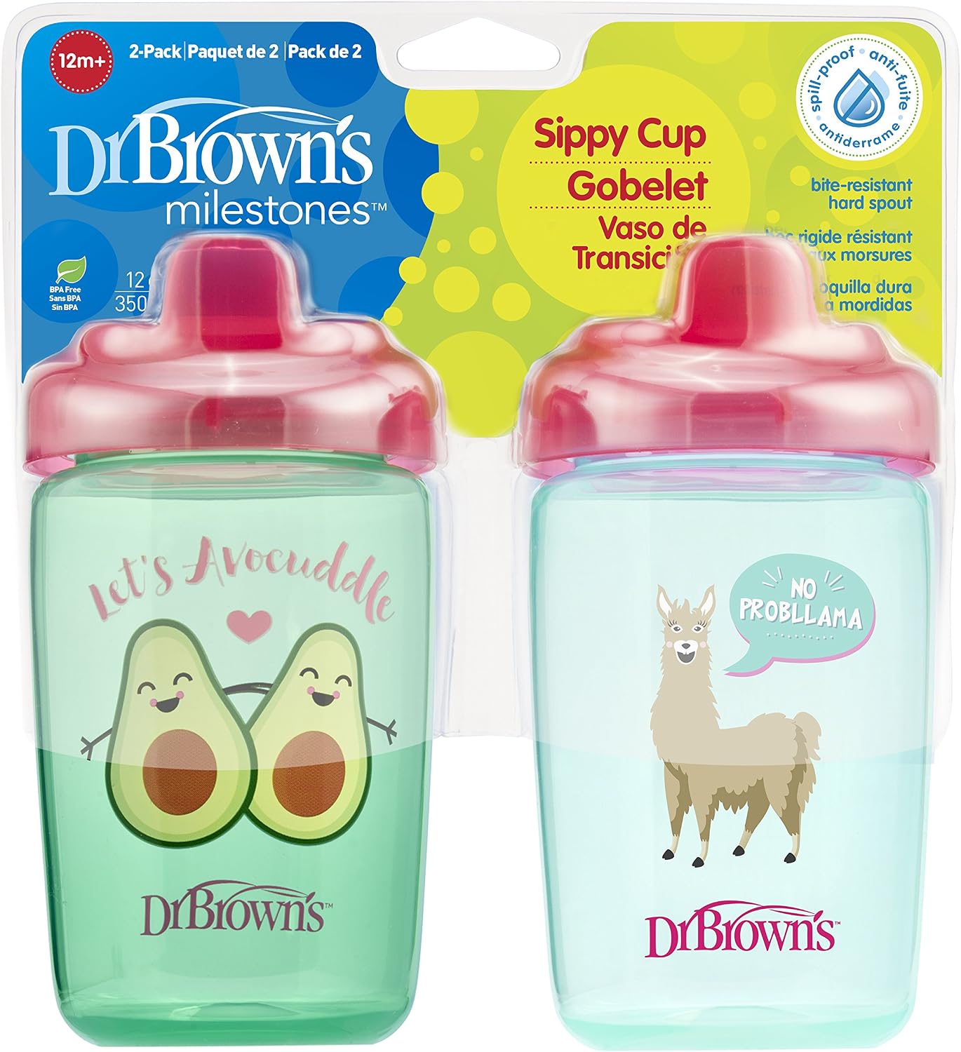Dr. Brown's Milestones Hard Spout Sippy Cup, 12 ounce, 2 Count