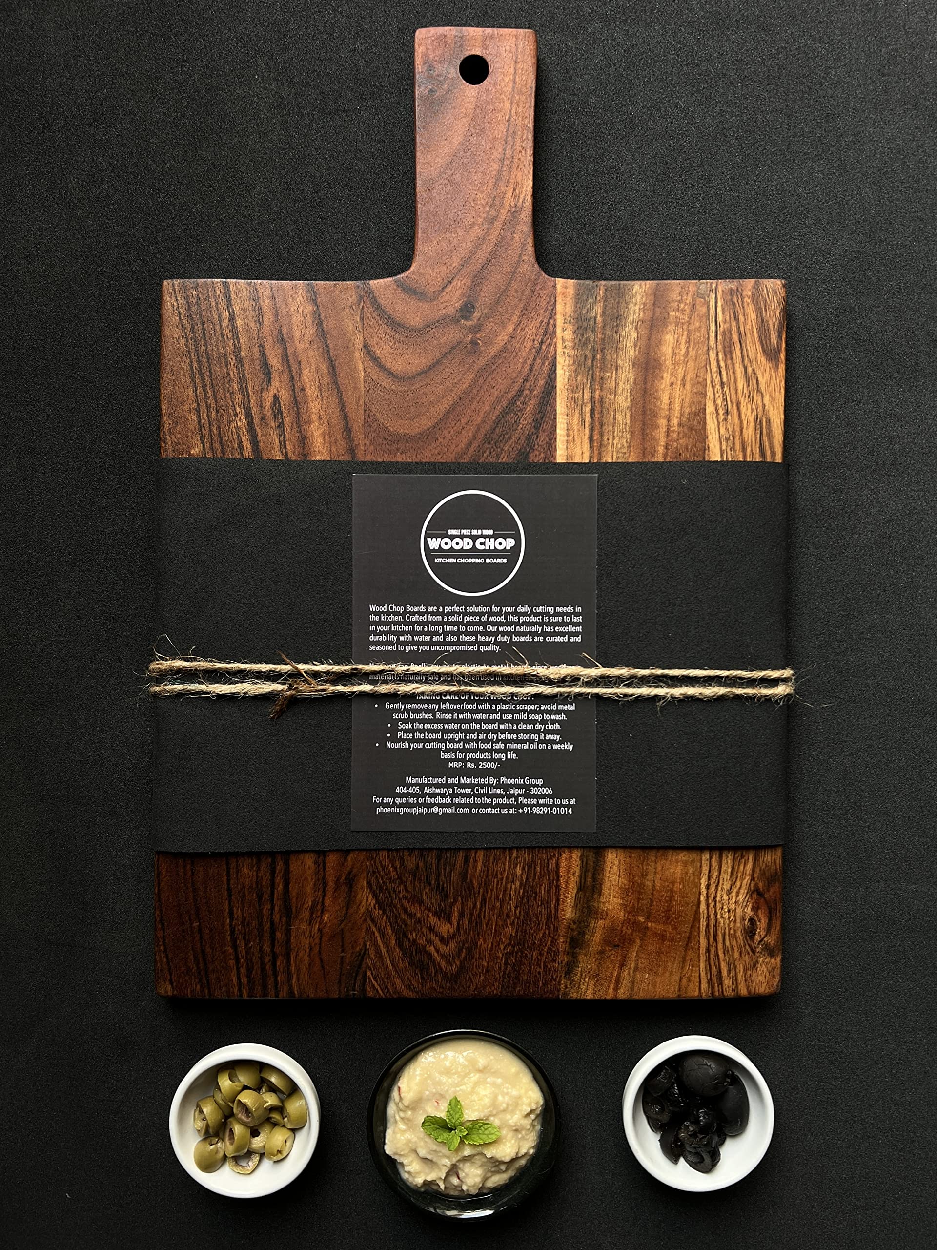 Wood Chop Anti-Bacterial Wood Wooden Chopping/Cutting Board/Platter (Sheesham Wood Medium Size - 30 * 30 * 1.25 cm, Joint Wood)