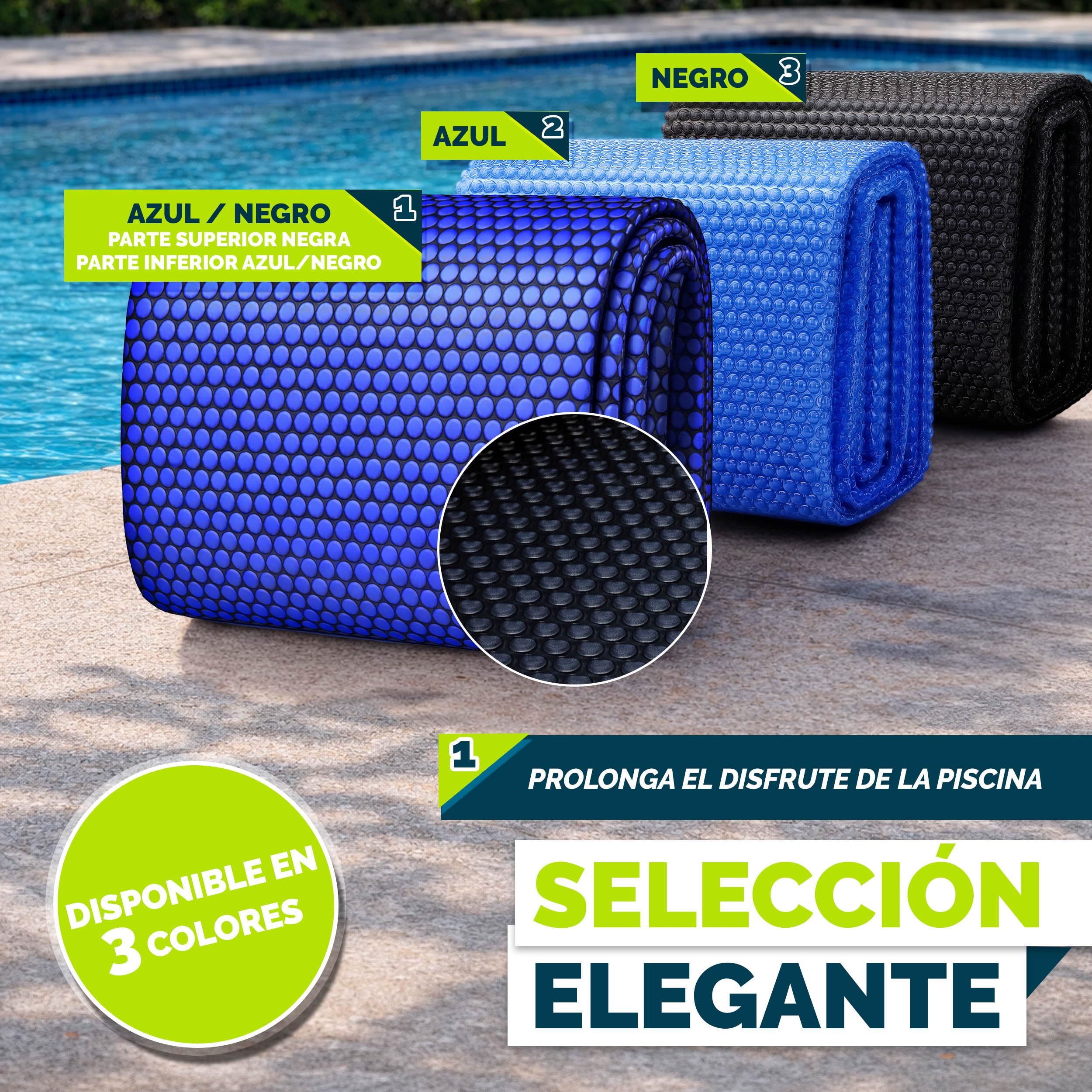 tillvex Cobertor Solar para Piscinas Rectangular 800x500 cm | Espesor de la lámina Solar 120 µm | La Cubierta Solar se Puede Cortar a Medida | Calefacción de la Piscina para el Calentamiento del Agua