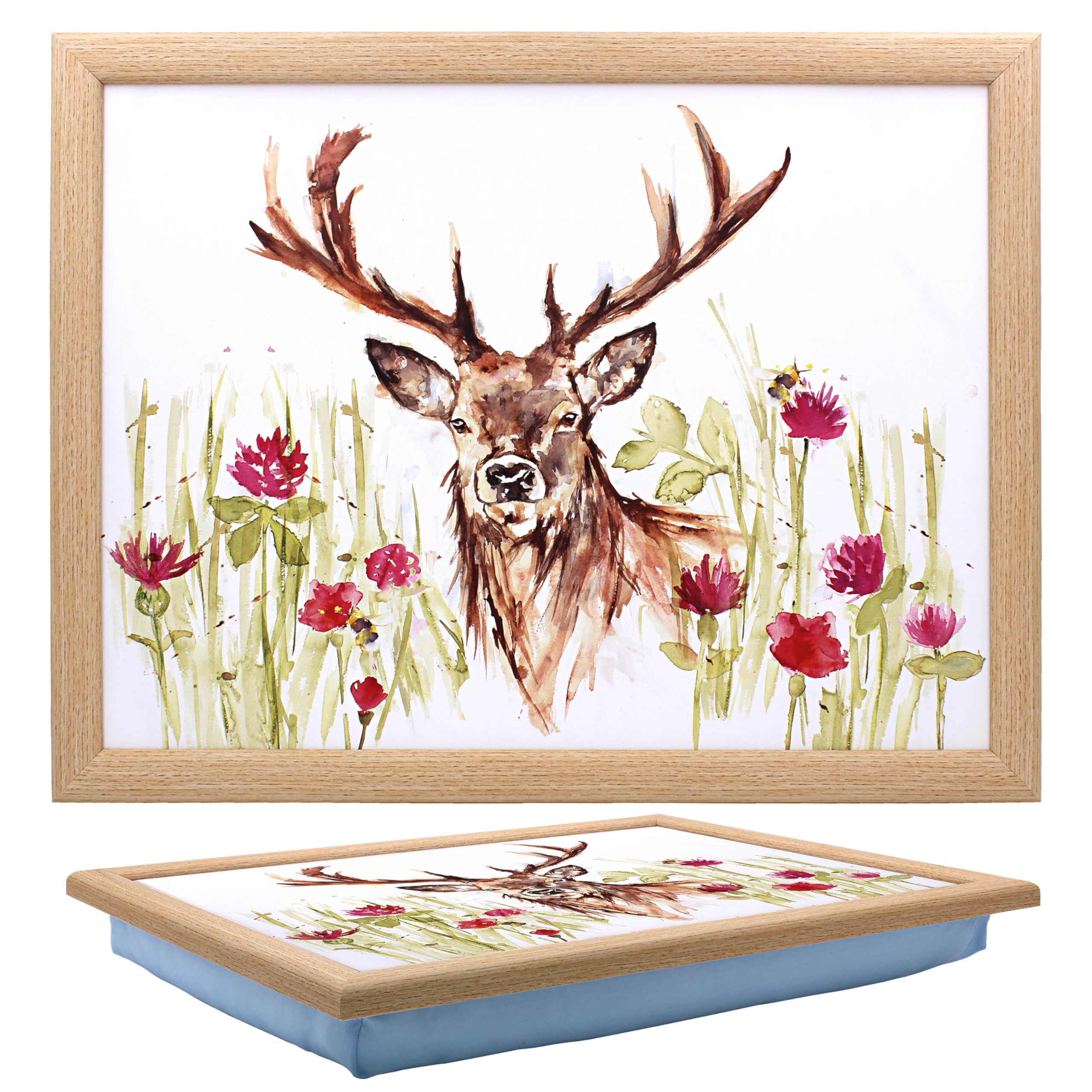 Tamersgifts Countryside Stag Laptray Cushioned Laptrays Lap Tray Tv Dinner Bean Bag Padded Cushion Gift (Countryside Stag Laptray)