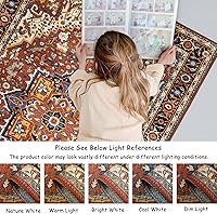 Vista 5 de Moynesa Alfombra Pasillo Ultra-Delgada Lavable - Alfombra Pasillo Antideslizante 2x6 Sin Deslizamiento Alfombra Cuarto de Lavado, Alfombra Vintage