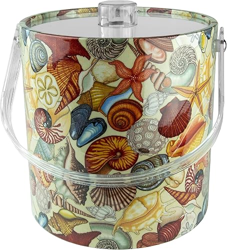 Miniatura 2 de Hecho a mano en Estados Unidos, cubo de hielo aislado de doble pared de 3 cuartos de galón con pinzas para hielo (colección náutica)