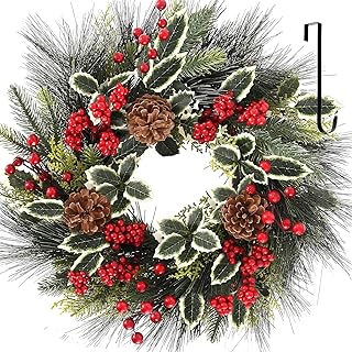 12 Christmas Bedroom Ideas for Cozy Festive Seasonal Style 32 24 Inch Christmas Wreath, Xmas Wreath for Front Door with Hanger, Farmho...