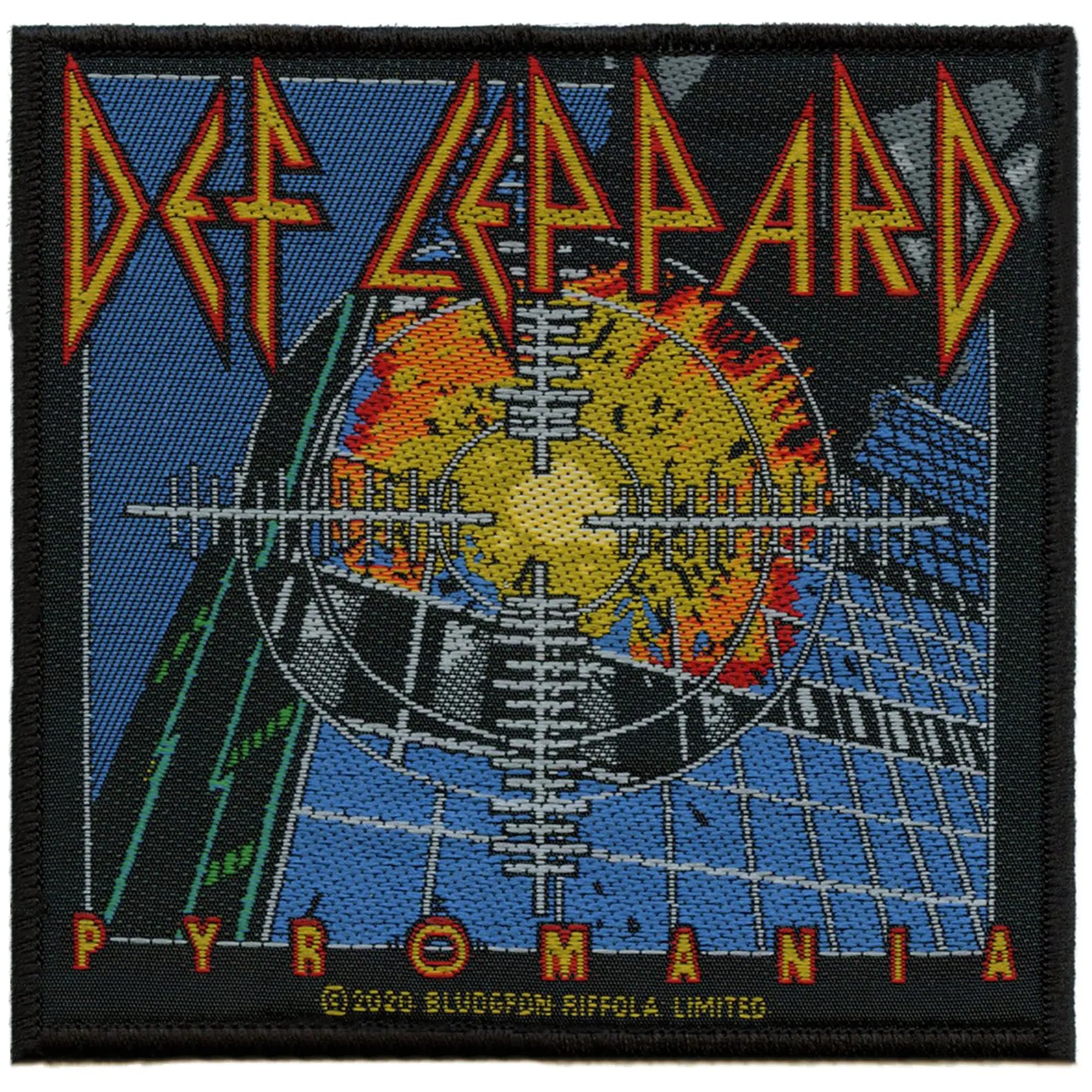 Def Leppard Standard Patch Pyromania Official Black Size Accessory Size