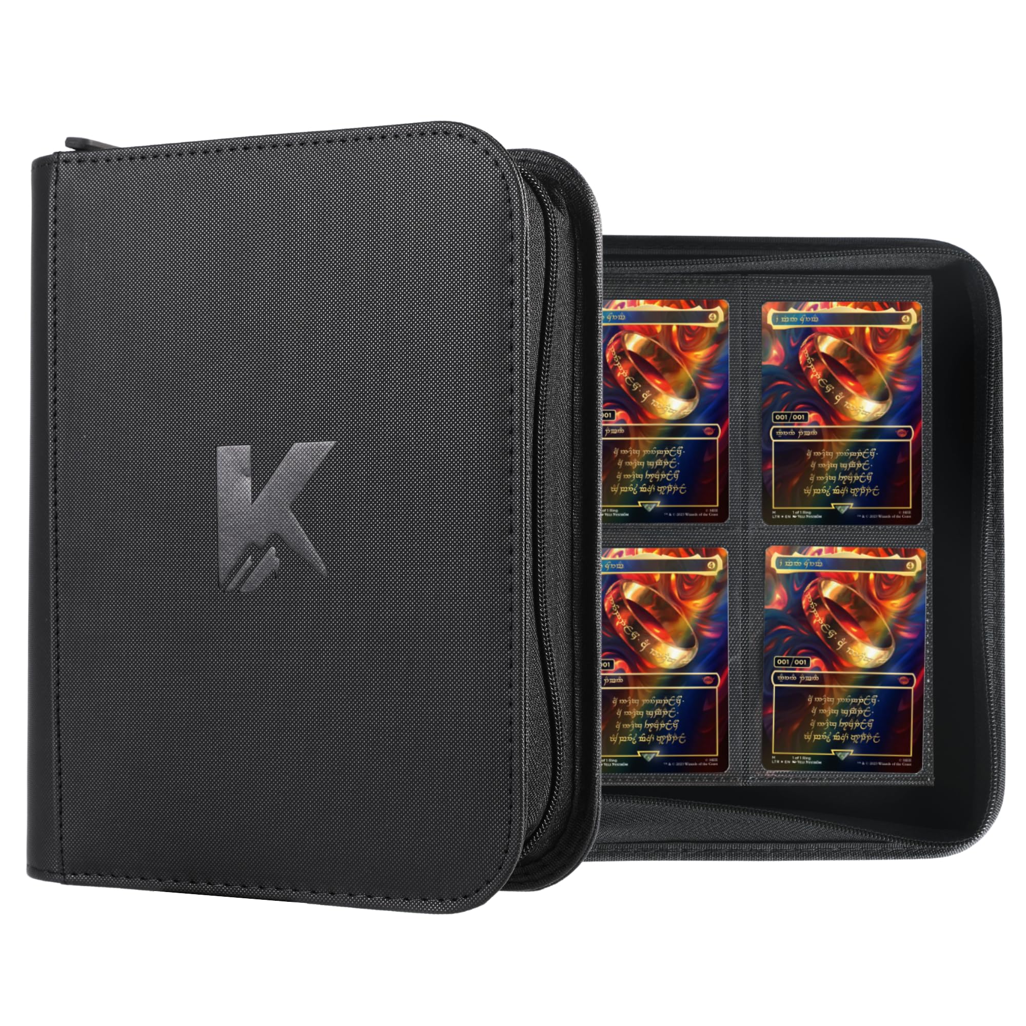 336 Card Binder, 4-Pocket Zipper Binder for Trading Cards