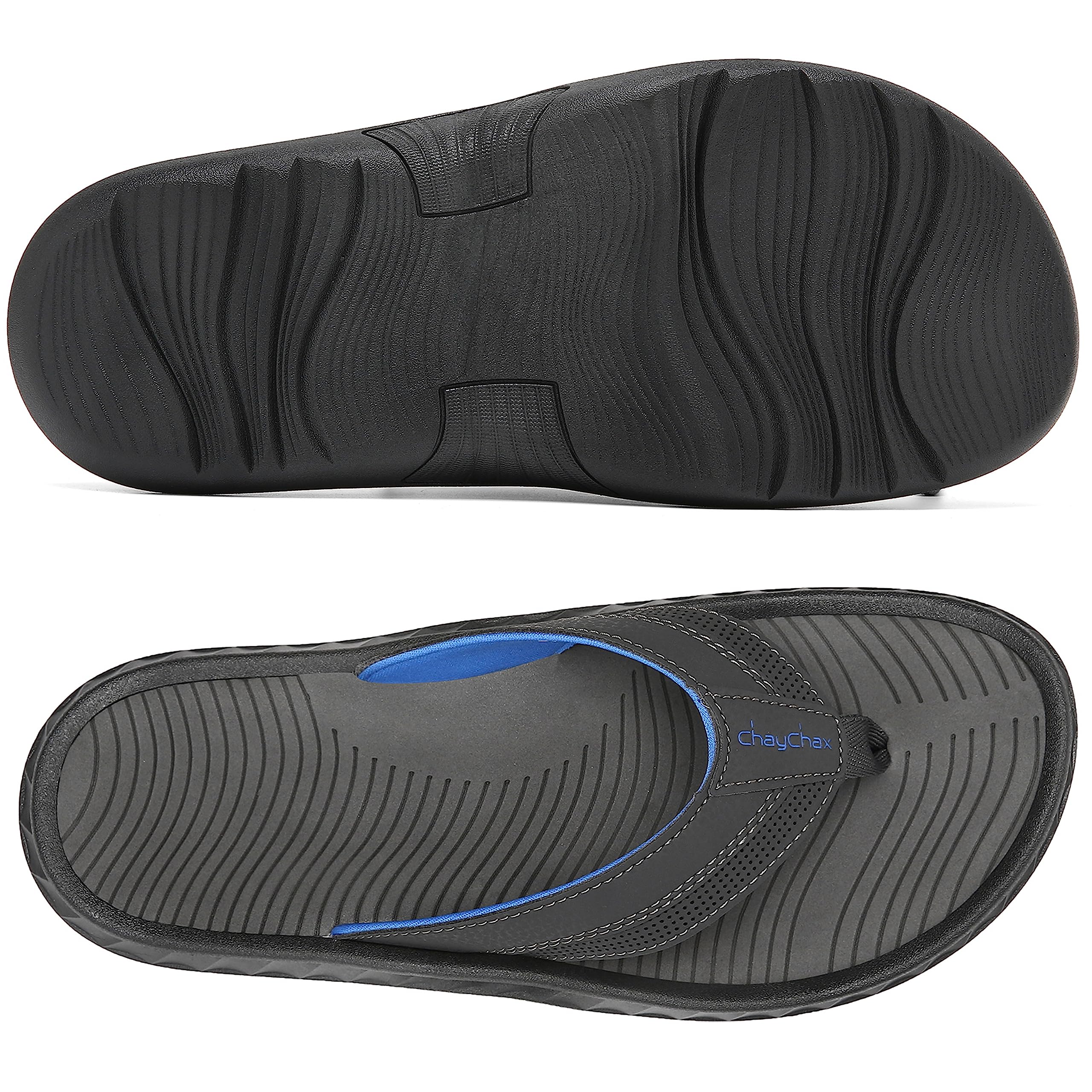 ChayChax Chanclas Hombre Sandalias Deportivo de Playa y Piscina Soporte del Arco Verano Zapatillas Flip Flops Antideslizante