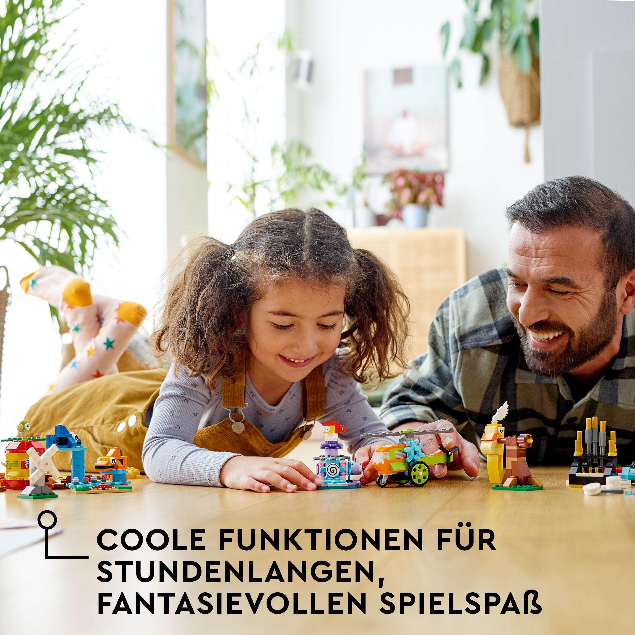 LEGO 11019 Classic Bausteine und Funktionen, Box Steinen für Hubschrauber und andere Konstruktionsspielzeuge