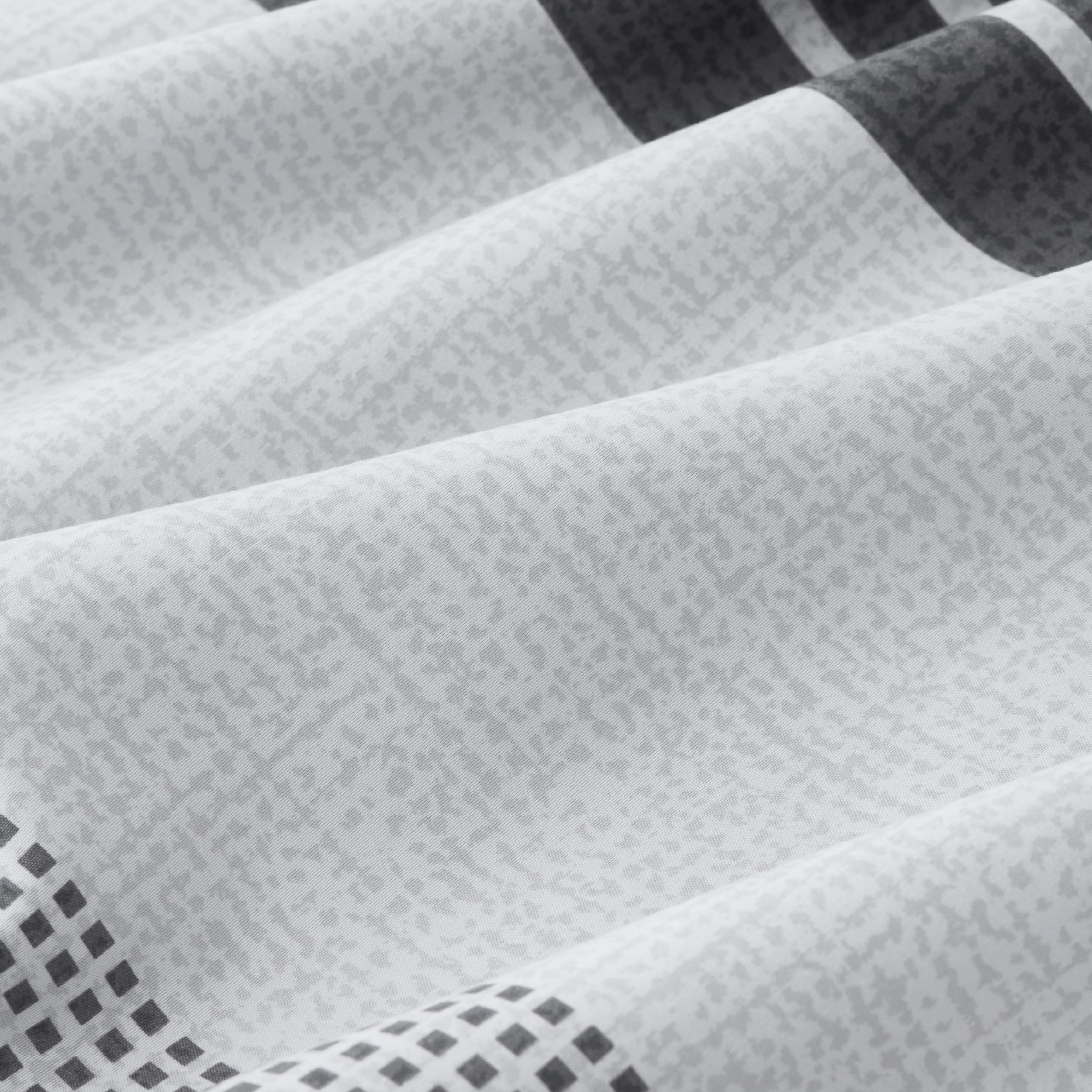 BEDSURE Pościel 240 x 220 cm, 3-częściowy komplet pościeli 240 x 220 cm z 2 poszewkami na poduszkę 65 x 65 cm, Öko-Tex, dwustronna, wzór w szare paski, z zamkiem błyskawicznym