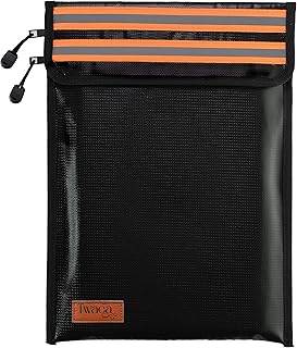 [100% Aussie Owned] Fireproof Document Bag, 2 Pockets with Night Reflective Strip, Fire Protection for Legal Documents Jew...