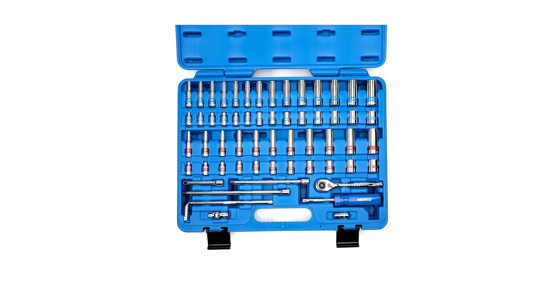 Neiko 02514A 1/4 Inch-Drive Ratchet and Small Socket Set, 58