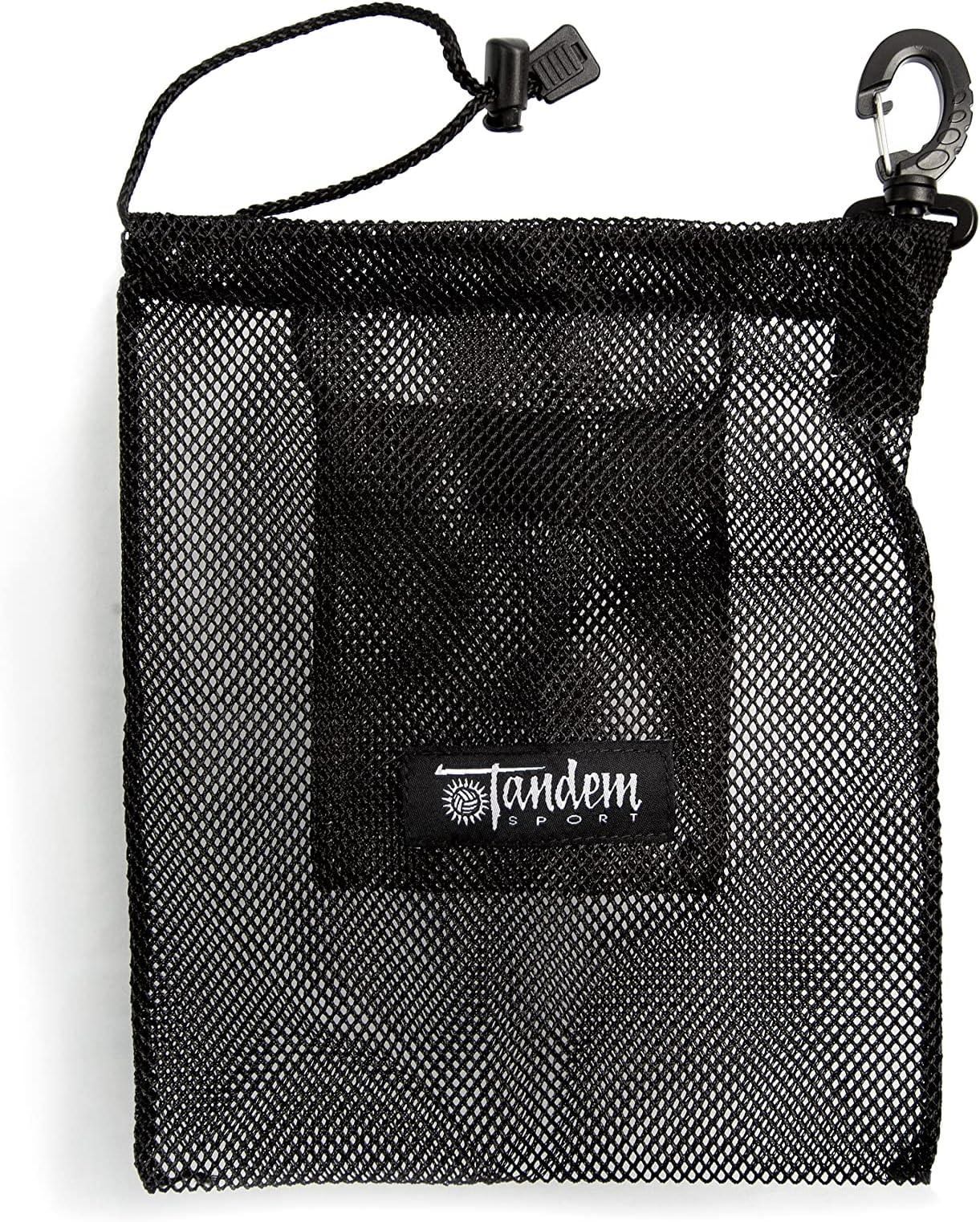 Tandem Sport Mesh Knee Pad Bag - Keep Volleyball Knee Pads Fresh - Air Dry Knee Pad Bag with Air Freshener Compartment - Use For Volleyball Gear or for Any Sport Equipment, Black