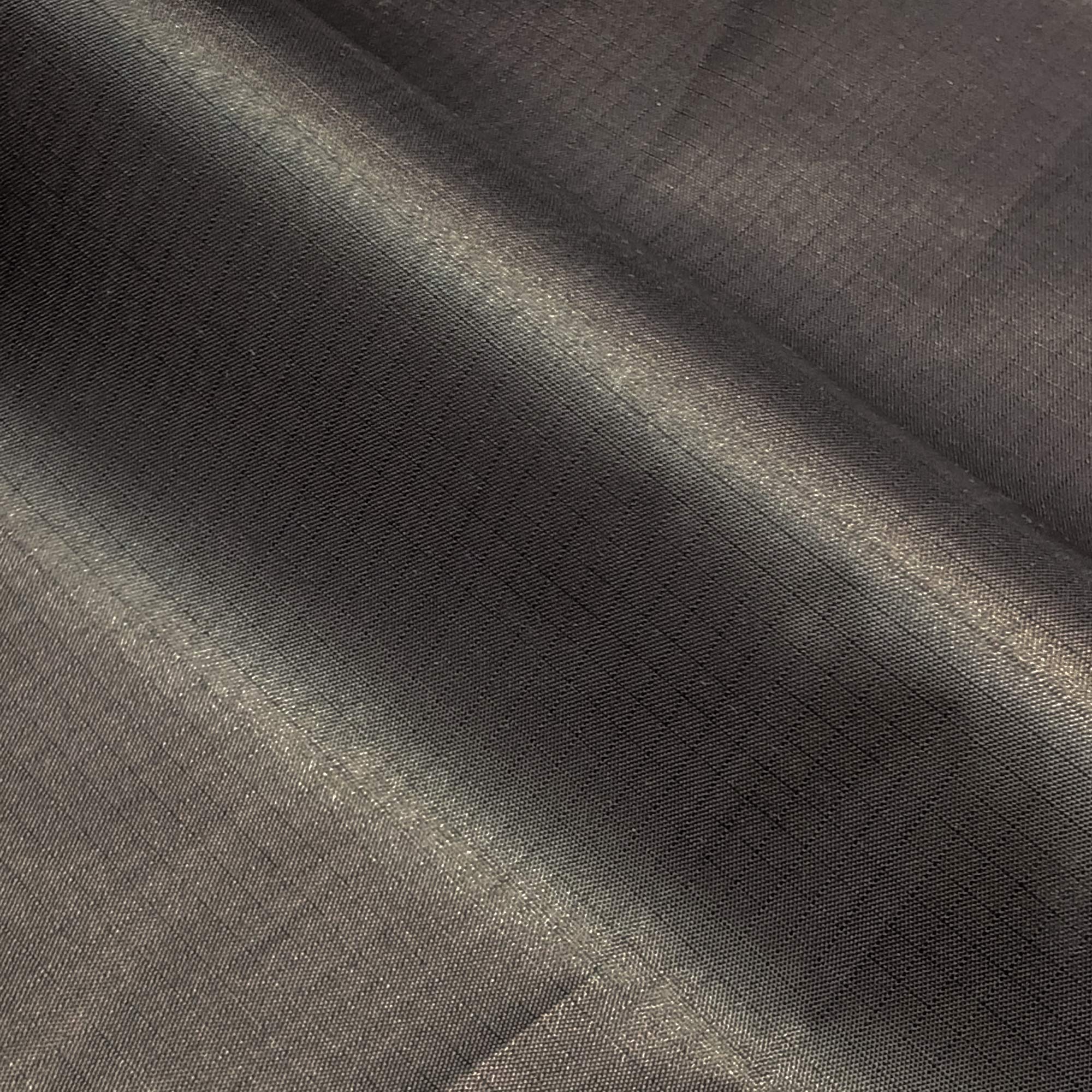TheFabricTrade Dark Grey Ripstop Fabric Waterproof 3.2oz Outdoor Cover Kite Lightweight Polyester Material - 300cm x 150cm (3 Metre)