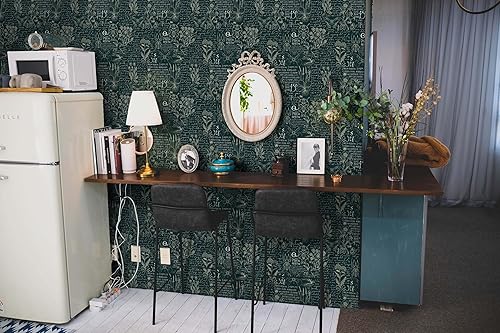 Miniatura 6 de Fiula Papel tapiz floral para despegar y pegar, papel tapiz azul de 16.1 x 393 pulgadas, papel tapiz extraíble, autoadhesivo, decorativo, para