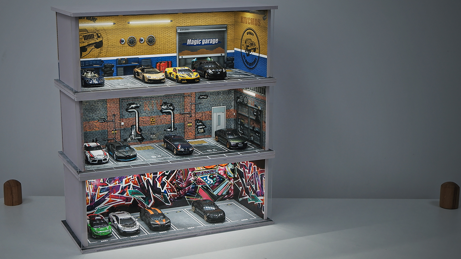 kivcmds Display Case for Hot Wheels 1:64 Scale Diecast Model Car
