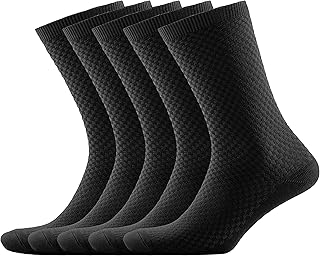 Men’s Bamboo Rayon Ankle Quarter Dress Socks 5-Pair Gift Box, Premium Quality - Buy now
