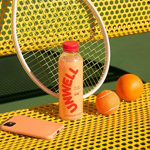 Miniatura 4 de Unwell Bebida de electrolitos de hidratación para una hidratación rápida + concentración - Hibisco naranja, paquete de 12