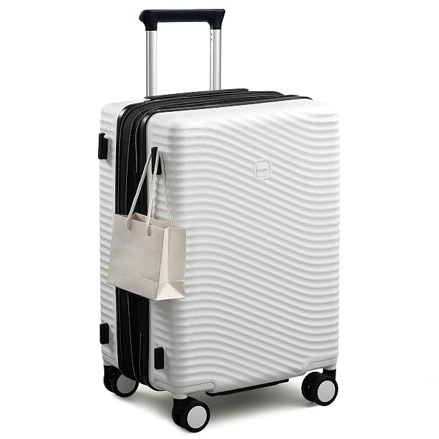 MILADA Expandable Carry On Luggage 20 Inch - Airline Approved Hardshell Suitcase with 8 Spinner Wheels TSA Lock