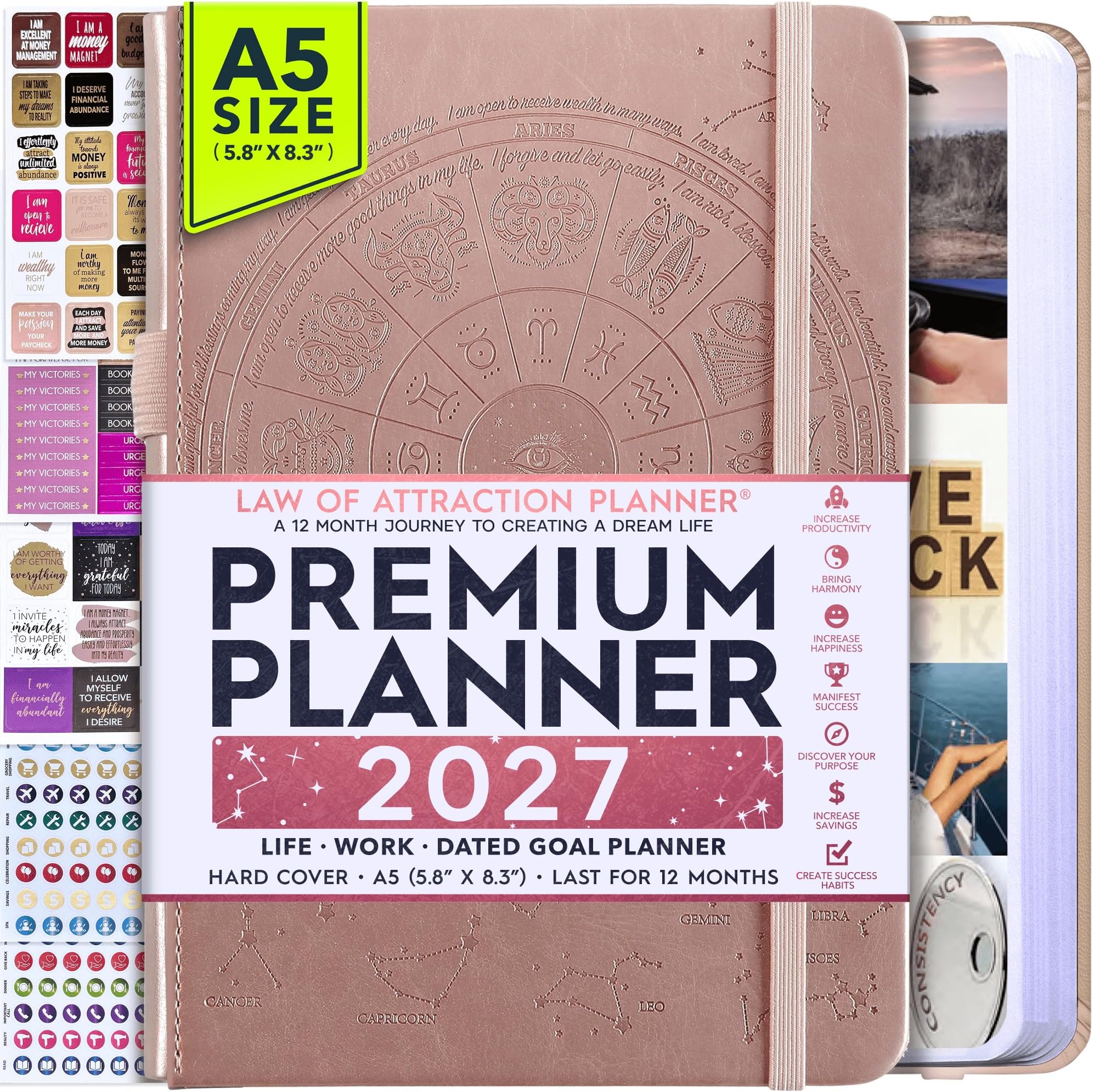 2027 Planner Weekly and Monthly & Manifestation Journal for Women