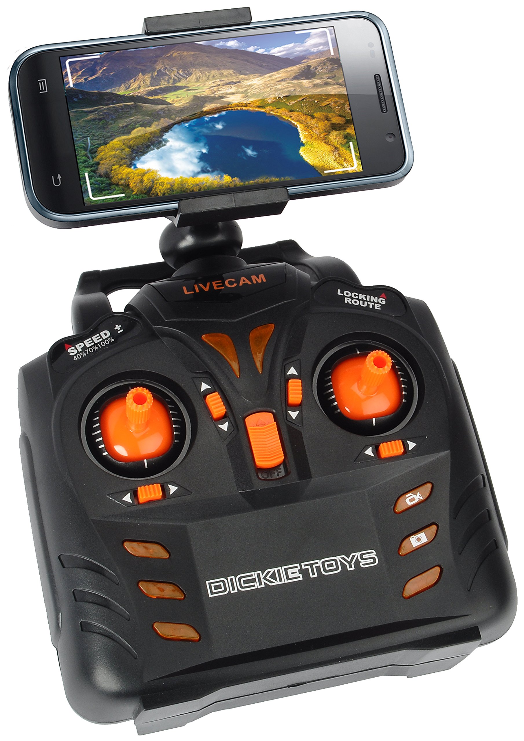 Dickie Toys 201119437 - RC DT-QL Livecam Quadrocopter, funkferngesteuerter Quadrokopter mit Live-Kameraübertragung, 30 cm