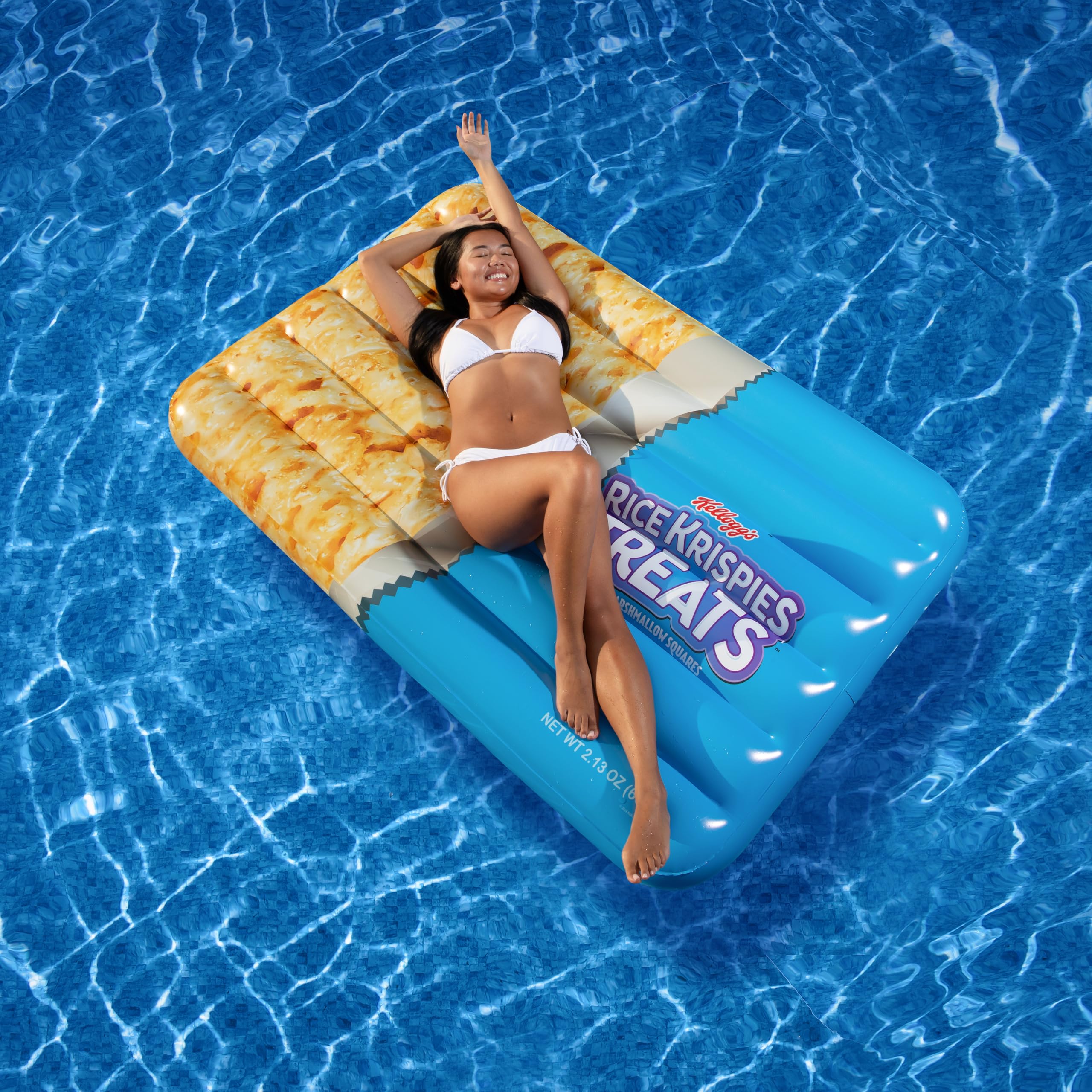 Sunny Days Entertainment Rice Krispies Pool Float Extra Large Inflatable Pool Float,Raft, Beach & Lake, Durable Vinyl, Over 5.5 Feet Long
