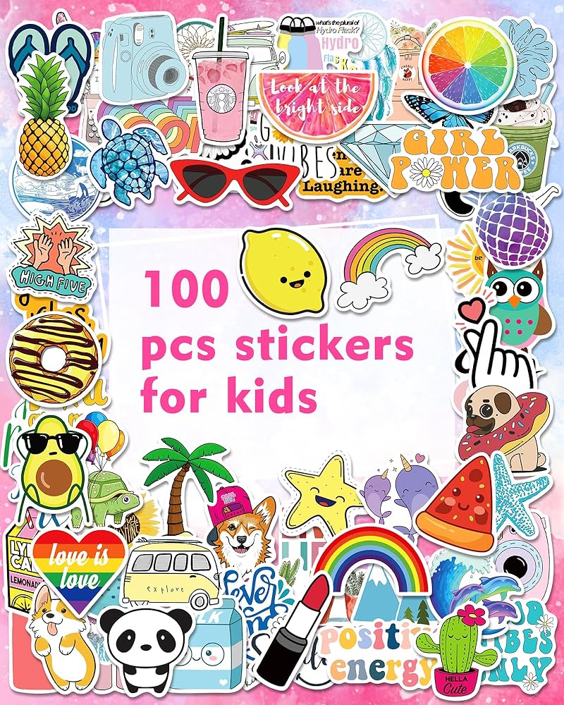 Amazon.com: Bekayshad Stickers for Water Bottles, 100 Pack