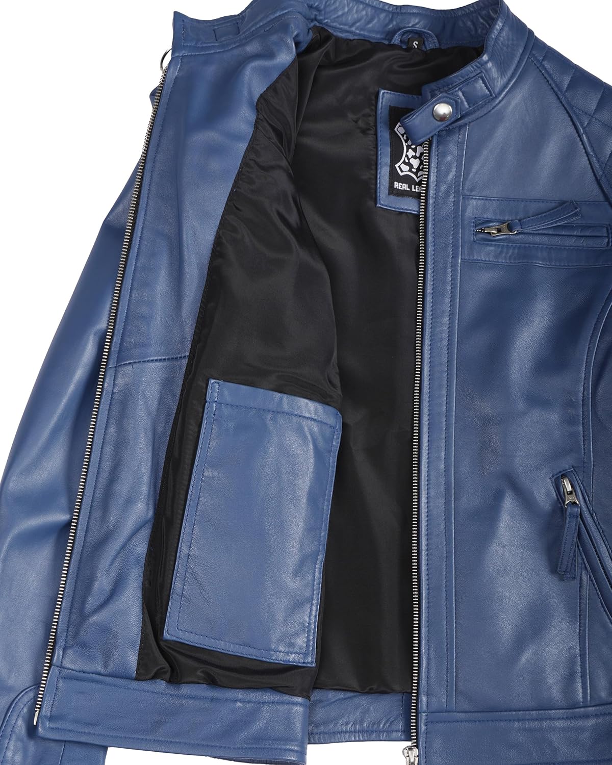 Decrum Real Womens Leather Jacket - Cafe Racer Style Leather Jackets for Women - Image 5