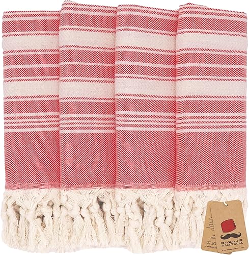 Vista 234 de Bazaar Anatolia Juego de 2 toallas de mano turcas para baño, 39 x 19 pulgadas, algodón, toallas de mano decorativas para cocina, té, yoga, cara