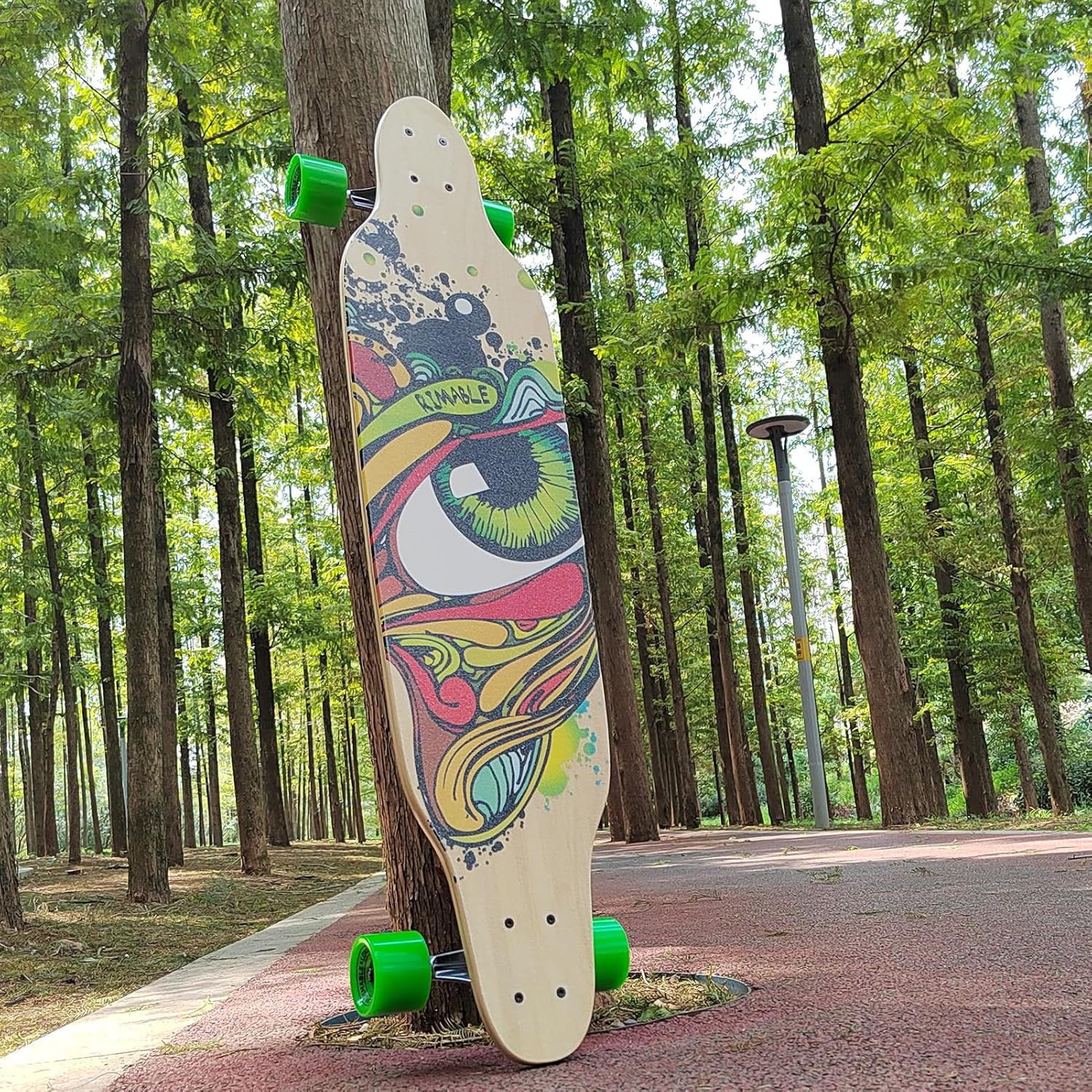 41 Inch Freestyle Topmount Longboard Skateboard - Beginner Cruiser Freestyle Maple Wood Deck Cruising Long Board Skateboard for Teenagers,Kids and Adults
