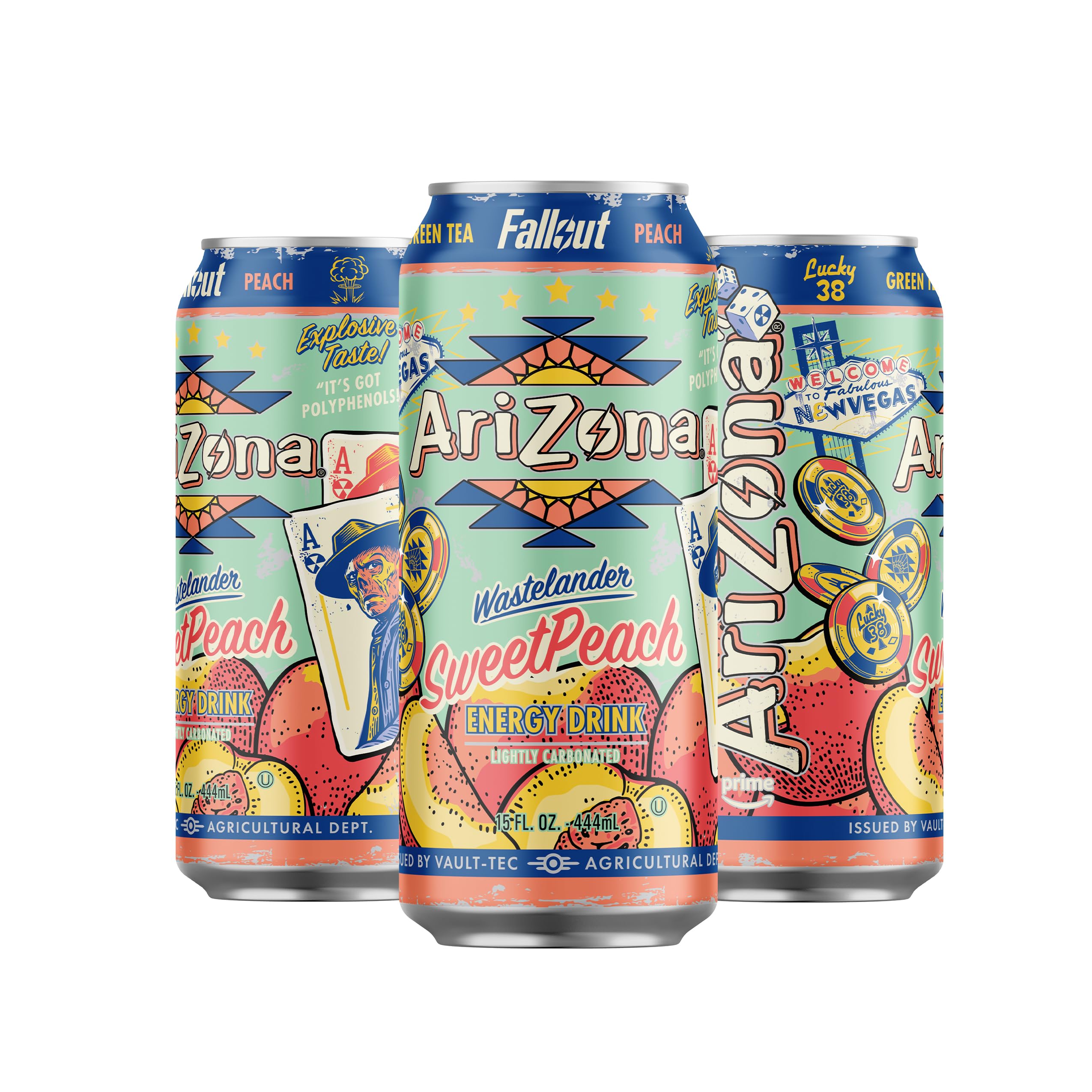 Amazon.com: AriZona x Fallout Energy Drink - Sweet Peach Green Tea