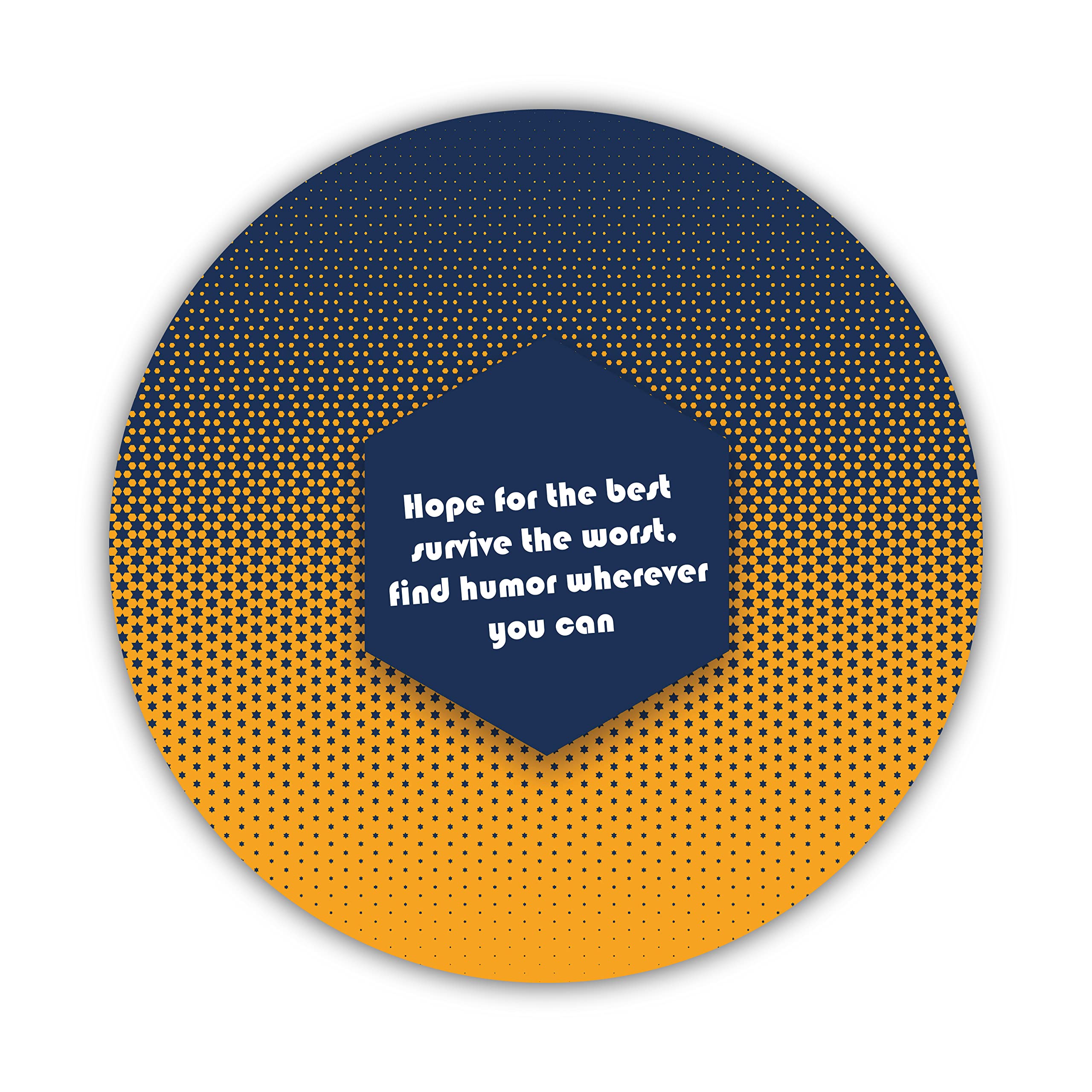 VVWV® Find Humor Whenever You Can Quotes Fridge Magnets for Refrigerator Home & Kitchen Decor Gift Items Wooden Fridge Magnet L X H 3 X 3 Inch