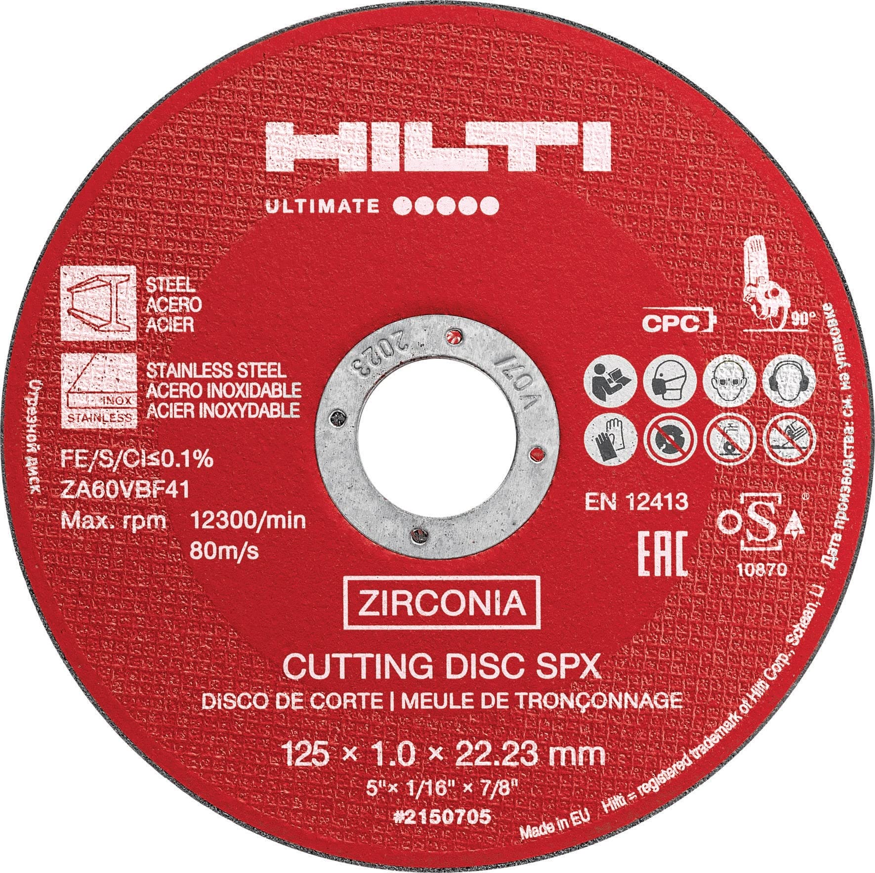 Hilti Disco da taglio AC-D SPX 125 x 1,0#2181351 (5 pezzi)