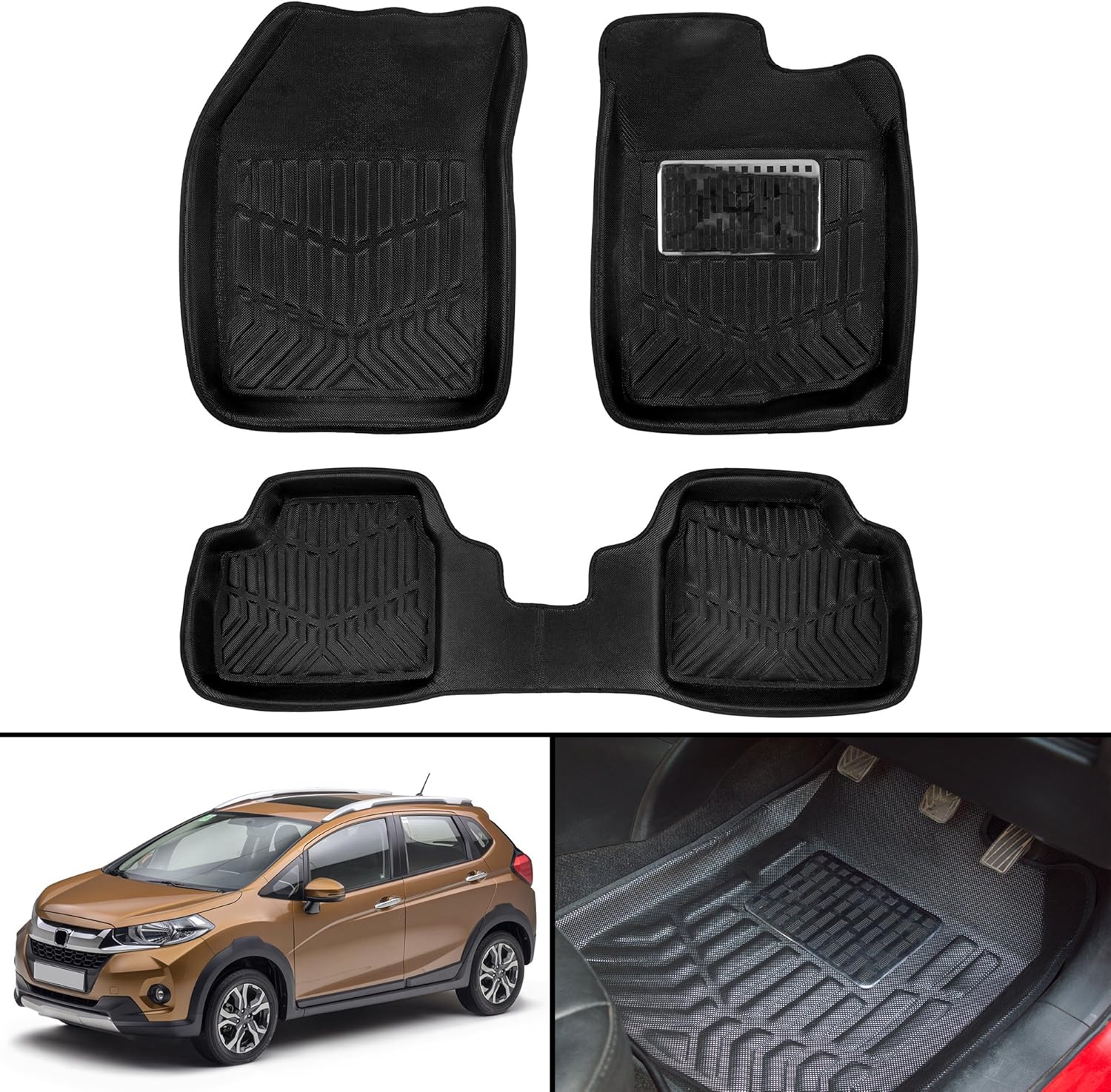 Autofy 4D Carbon Polymer Car Floor Mat/Floor Carpet/Floor