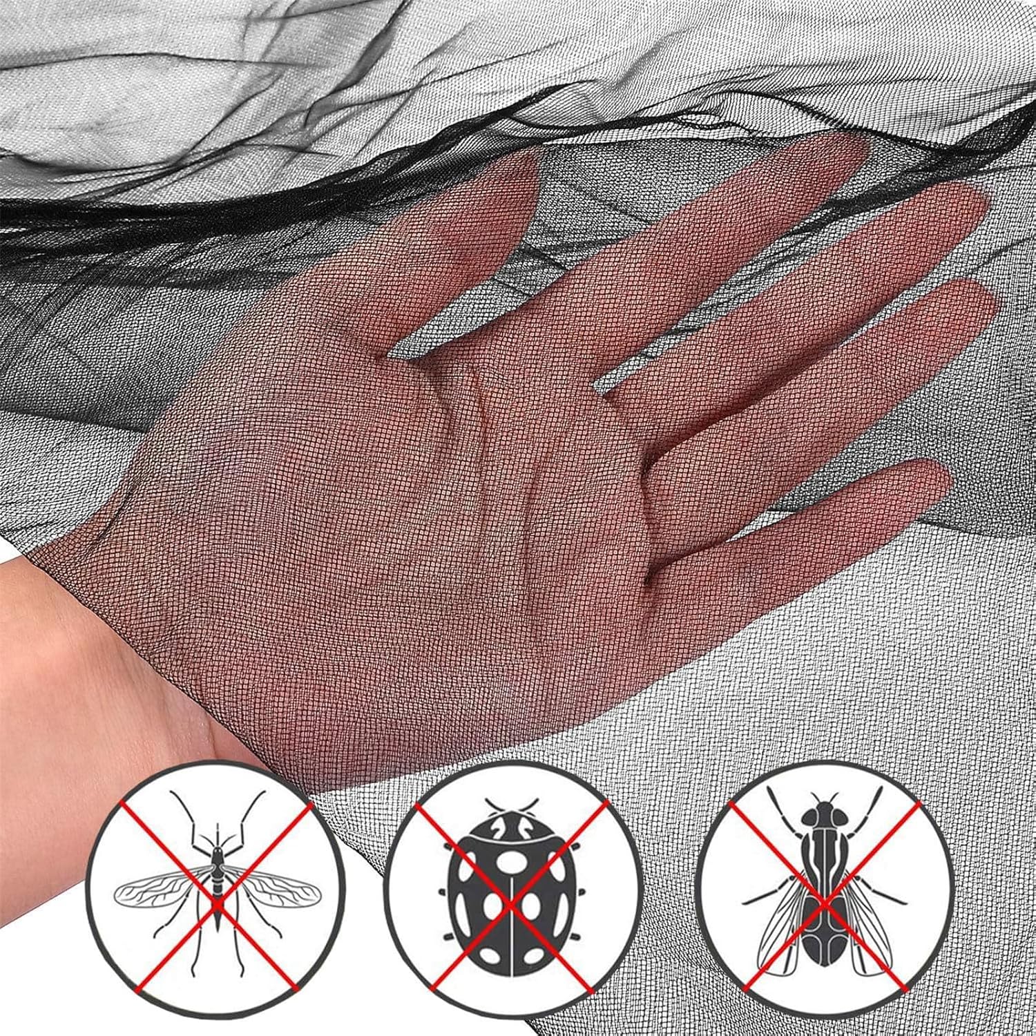 Extra Fine Polyester Square Netting Mosquitoes Netting for Indoor and Outdoor Protections Camping Net