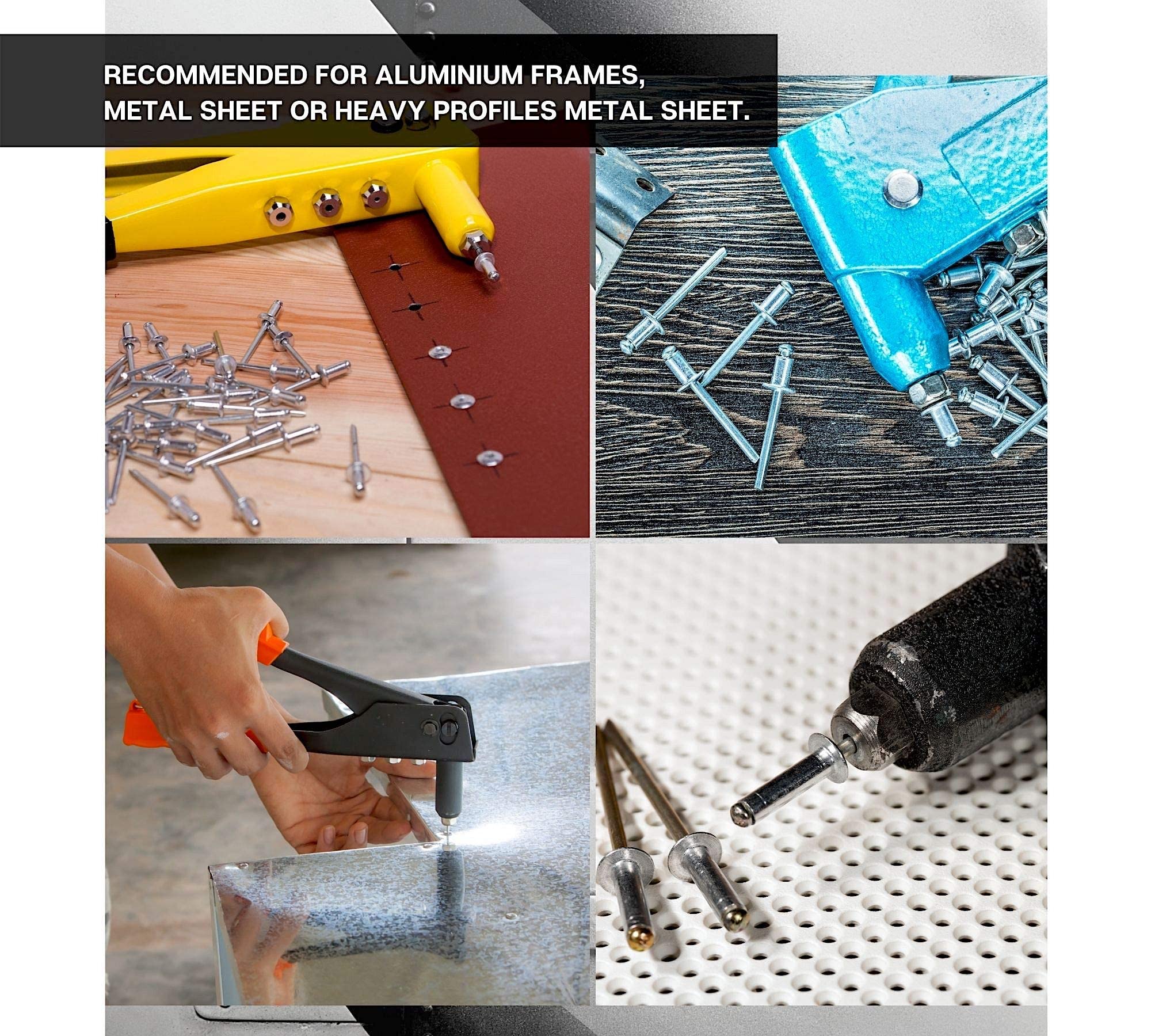 DOJA Industrial | Remaches Ciegos Ø4,8*17mm | Pack 250 | Remaches Aluminio de Cabeza Alomada Flor | para Unir Todo Tipo de Materiales Metal | Ideales para Matricula, Remachadora Neumatica, Caja Metal