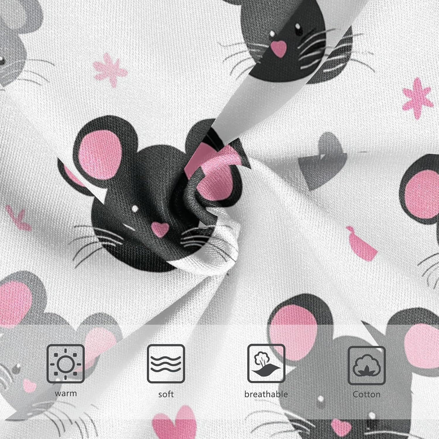 visesunny Cute Rats Design Potty Training Underwear Boys Toddler Cotton Soft Brief Size 2T-8Y for Kids 2-8Y