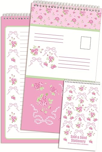 Vista 3 de iscream Seal and Send 40 Sheet Stationery Note Card Pad with Seals - Besties