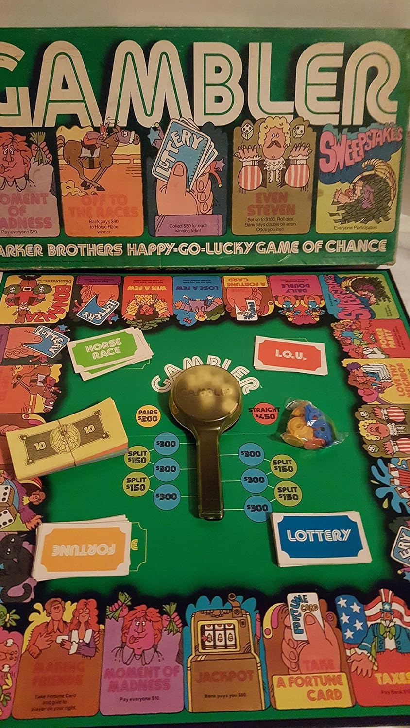 Gambler Boardgame Copyright 1977 by Parker Brothers