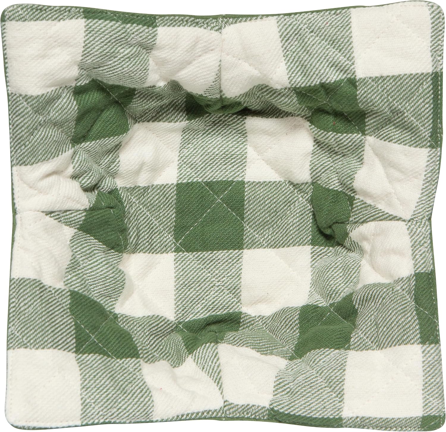 Now Designs Quilted Bowl Cozy, Elm Green Buffalo Check W9 x L9 x H2in
