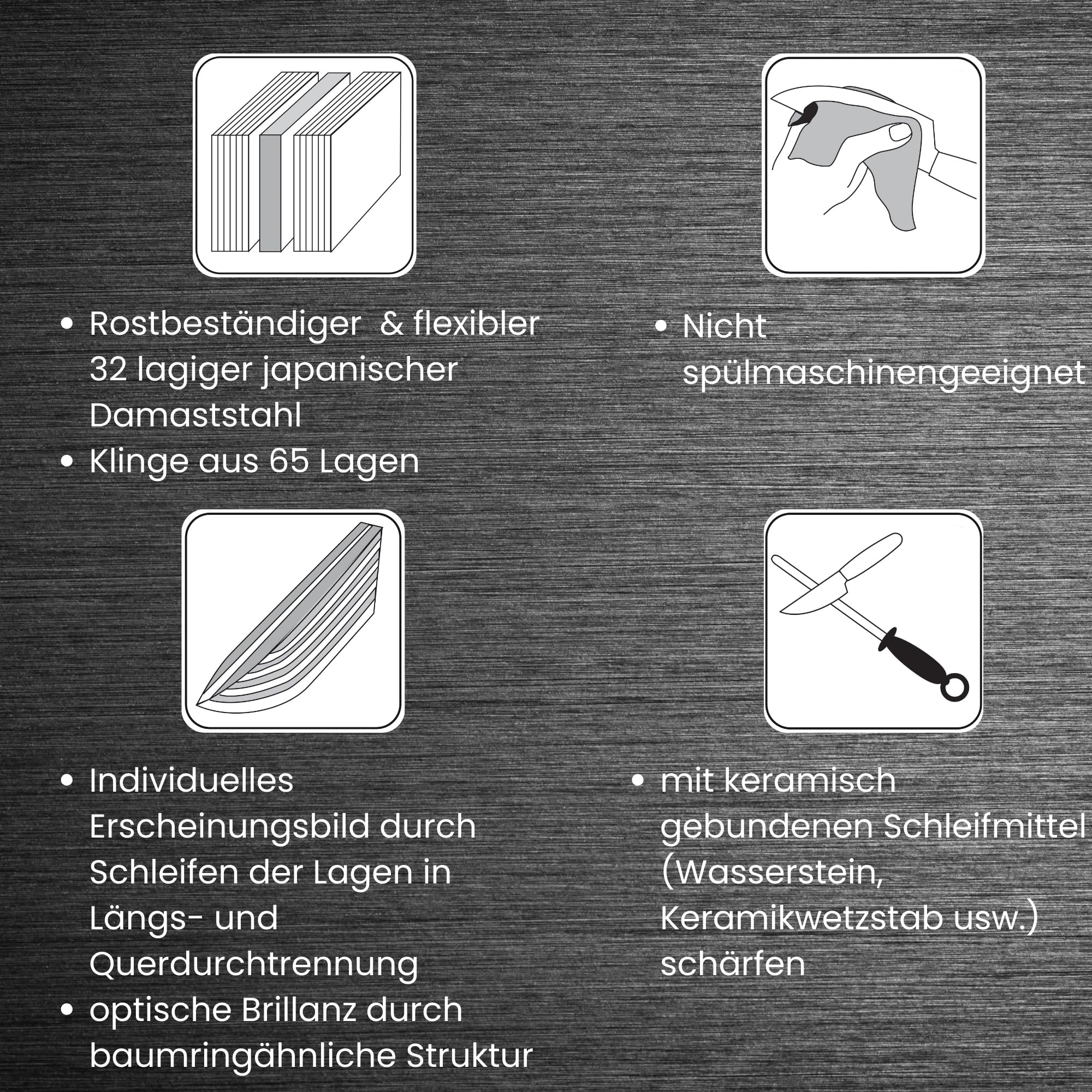 Solingen Look Damast Santokumesser 11 cm I scharfes Profi Küchenmesser I eisgehärter Damaststahl VG10 I ergonomischer Olivenholzgriff I Damastmesser I Made in Germany