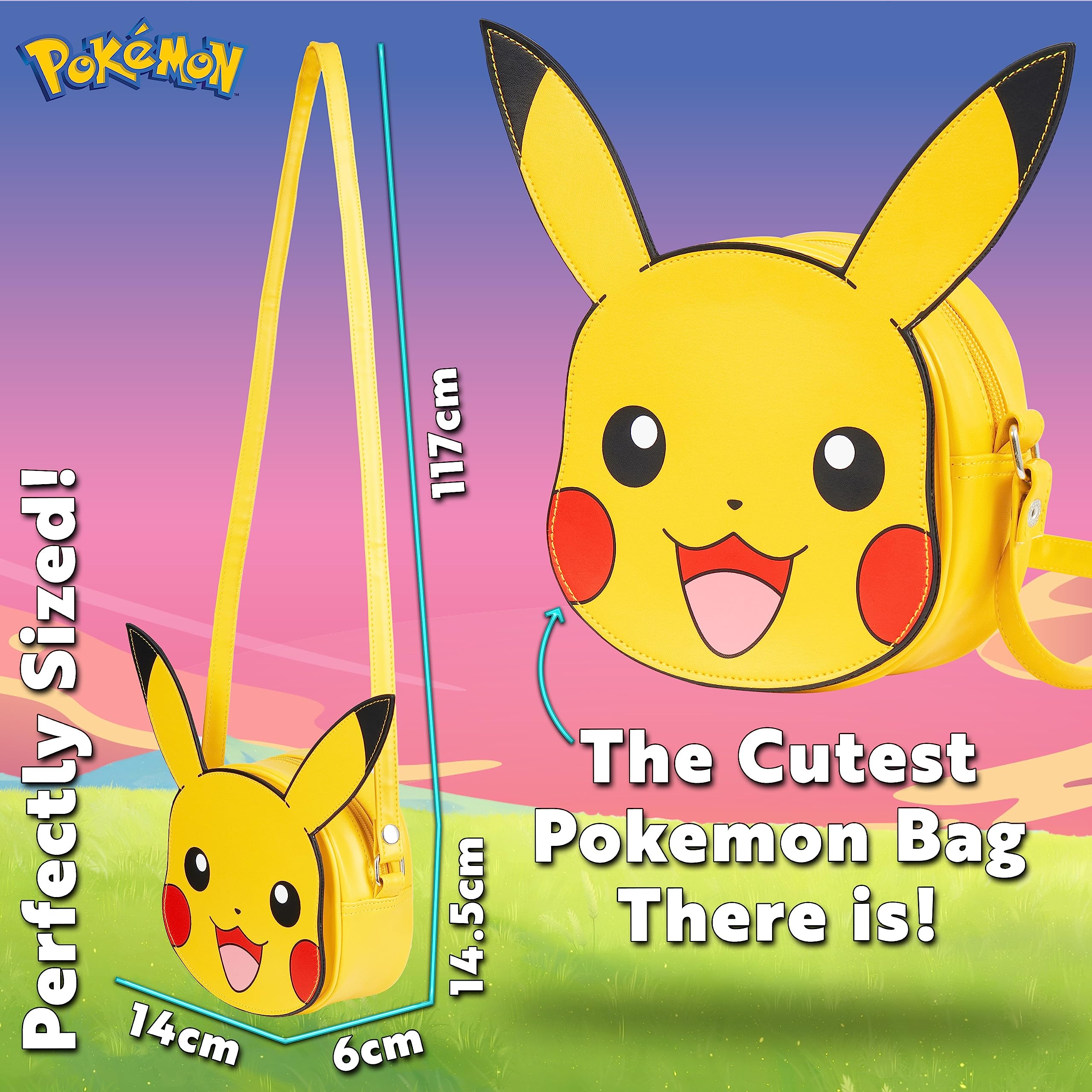 Pokemon Torba na ramię dla dziewcząt Pikachu Torba na ramię Dzieci Dziewczyny Akcesoria Oficjalny Towar Pokemon Prezenty