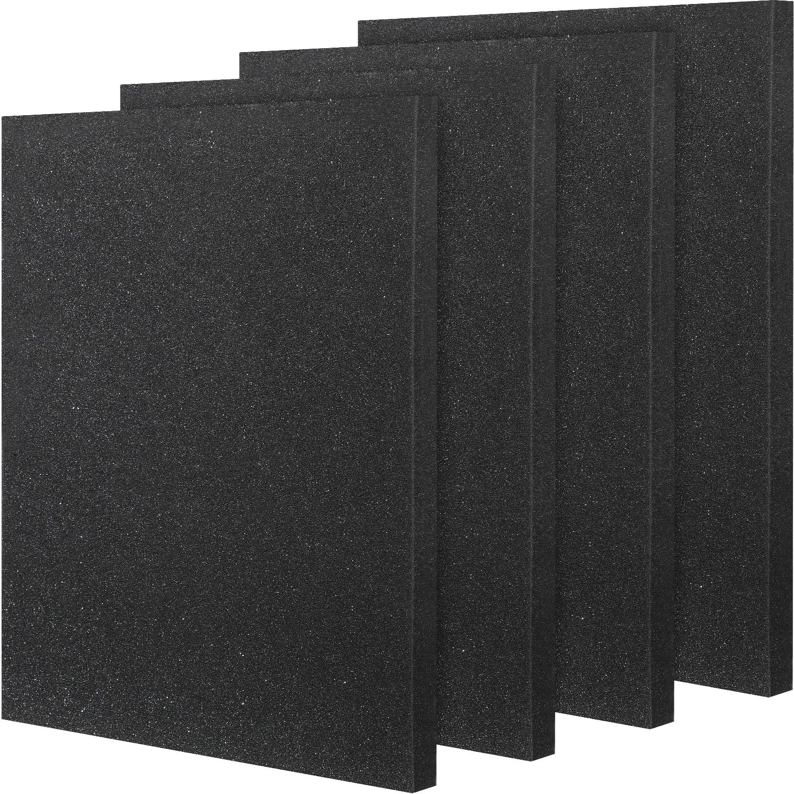 kymqlyw 4 Pieces Polyurethane Foam Sheet 15.8 x 11.8 x 1 Inch Cuttable Polyurethane Foam Pads Craft Foam Black Tool Box Foam Insert for Toolbox Camera Storage and Crafts(15.8 x 11.8 x 1 Inch)