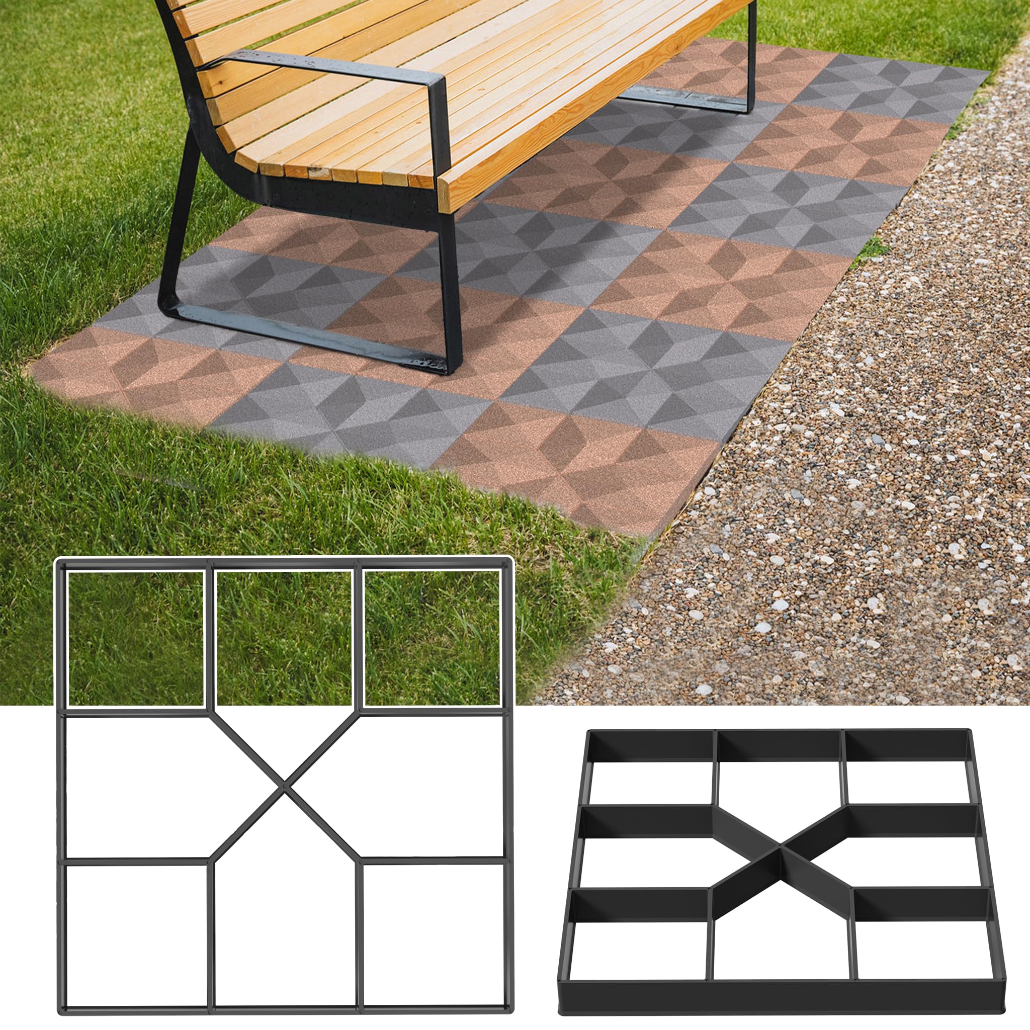 Moule à pavés pour jardin XMTECH : créez un chemin de pelouse unique et élégant