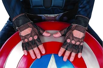 Captain America The Winter Soldier Stealth Suit Costume Gloves, Child Size