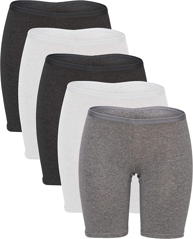 B2BODY Women's Regular & Plus Size Stretch Cotton Long Leg 6.5" Boyshort Briefs