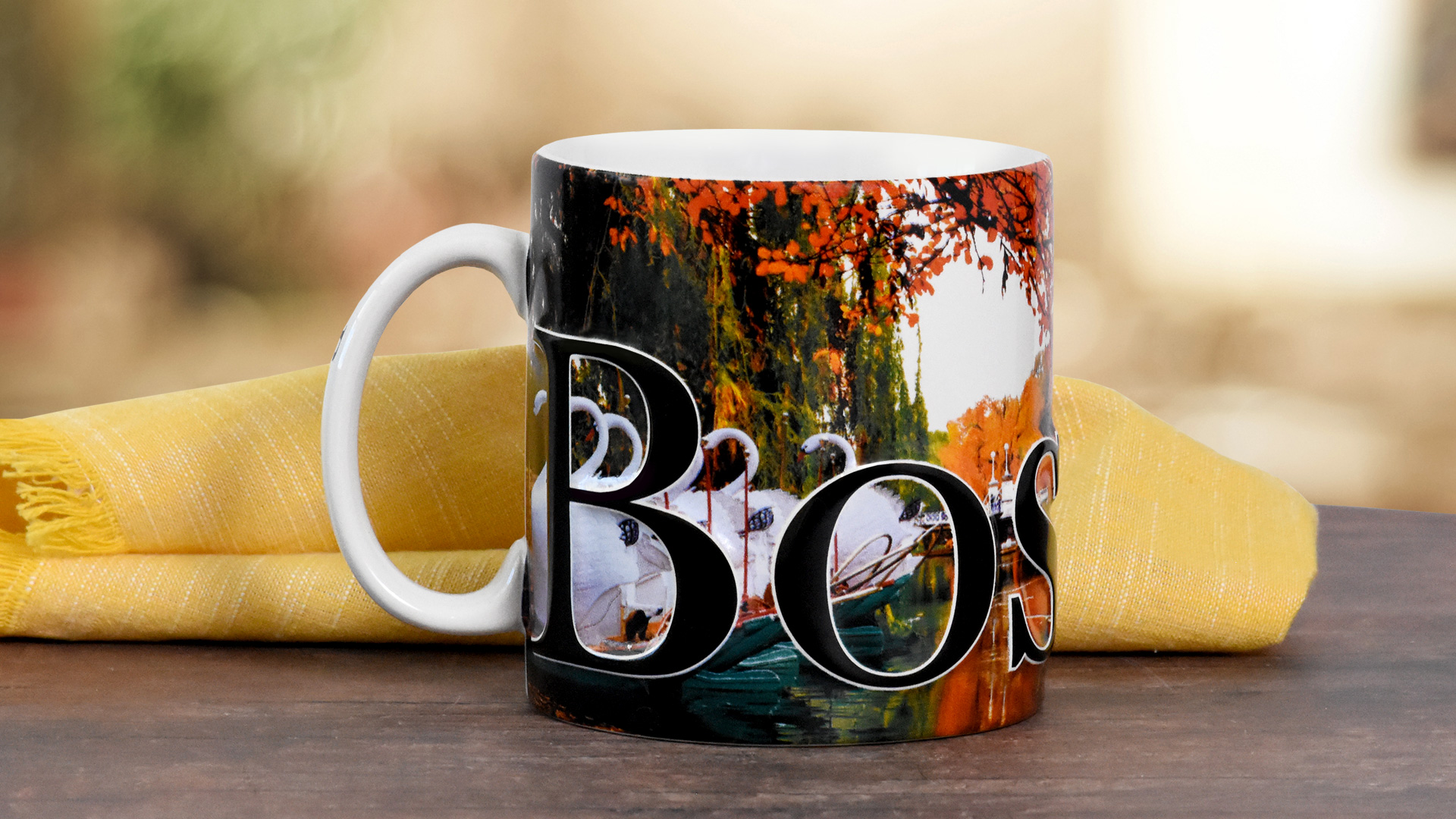 Taza Americaware Boston 18 oz de Cerámica Blanca miniatura 3