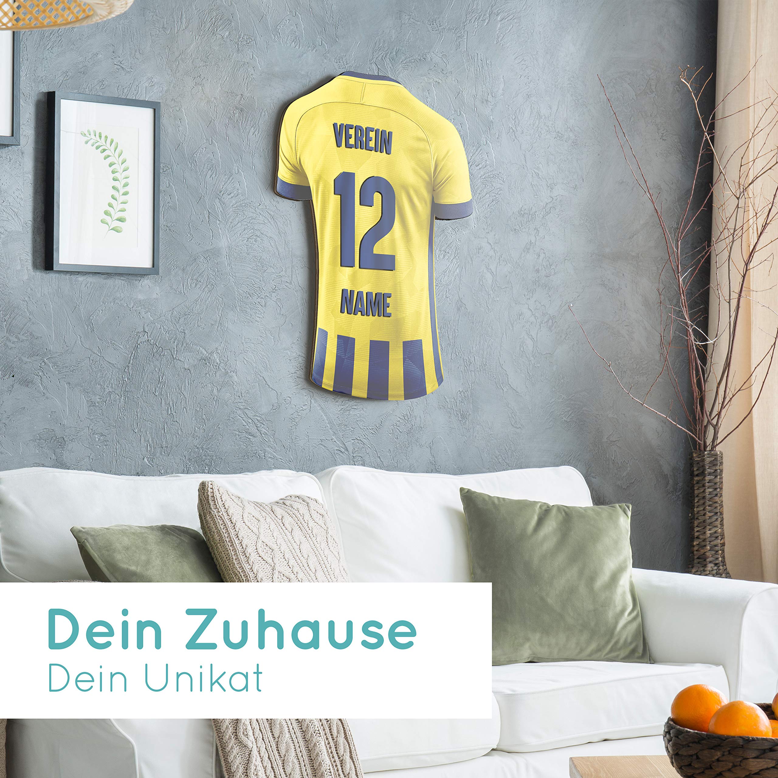 Elbeffekt Trikotlampe für Fenerbahce Fans aus Holz - personalisierbares Geschenk - schenke Dein individuellen Fenerbahce Fanartikel aus Echtholz