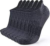 BusySocks Merino Wool Compression Ankle Socks for Running Hiking - Thick Cushion Support, Blister-Free for Men Women 3/6 Pairs